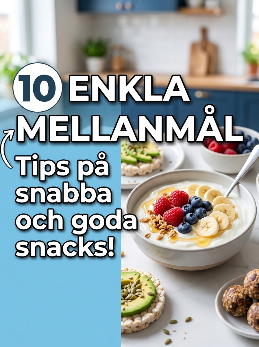 Vad kan man göra till mellanmål? 10 enkla snacks